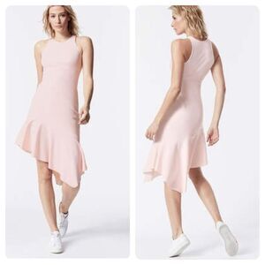 Carbon38 Womens Pink Sleeveless Waterfall Midi Dress Medium Asymmetrical M